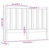 vidaXL T&ecirc;te de lit Gris 141x4x100 cm Bois massif de pin