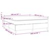 vidaXL Sommier &agrave; lattes de lit avec matelas Marron fonc&eacute; 160x200 cm