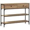 vidaXL Table console Ch&ecirc;ne artisanal 100 x 25 x 75 cm