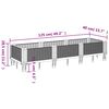 vidaXL Jardini&egrave;re avec piquets noir 125x40x28,5 cm PP