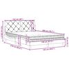 vidaXL Lit avec matelas cr&egrave;me 120x200 cm tissu