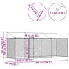 vidaXL Cage pour chien avec toit Argent&eacute; 600 x 200 x 258 cm