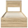 vidaXL Cadre de lit Sonoma 100 x 200 cm Bois de pin massif