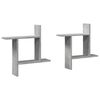 vidaXL &Eacute;tag&egrave;res murales 2 pcs gris b&eacute;ton 50x12x50 cm bois d'ing&eacute;nierie