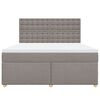 vidaXL Sommier &agrave; lattes de lit avec matelas Taupe 180x200 cm Tissu