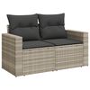 vidaXL Salon de jardin avec coussins 13 pcs gris clair résine tressée
