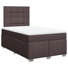 vidaXL Sommier à lattes de lit et matelas marron foncé 120x190cm tissu