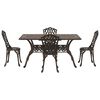 vidaXL Ensemble de salle &agrave; manger pour jardin 5 pcs Bronze Aluminium