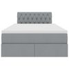 vidaXL Lit avec rangement et matelas Gris clair 120 x 190 cm