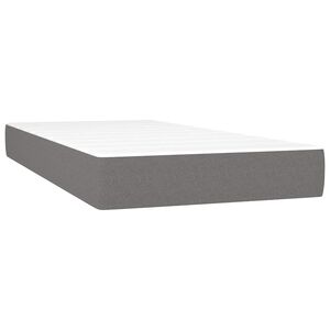 vidaXL Matelas de lit &agrave; ressorts ensach&eacute;s fermet&eacute; moyenne Gris fonc&eacute; 90x200x20cm Tissu