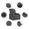 vidaXL Fauteuil inclinable Gris foncé Tissu