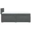 vidaXL Sommier &agrave; lattes de lit avec matelas Gris fonc&eacute; 100x200cm Tissu