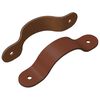 vidaXL Poign&eacute;es de Cabinet 2 pi&egrave;ces Marron 140 x 25 x 2,3 mm PU