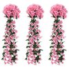 vidaXL Guirlandes de fleurs de No&euml;l 3 pcs rose 85 cm