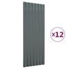 vidaXL Panneaux de toiture 12 pcs Acier galvanisé Anthracite 100x36 cm