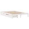 vidaXL Cadre de lit avec tiroirs sans matelas blanc 150x200 cm