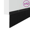 vidaXL Brosses d'&eacute;tanch&eacute;it&eacute; pour porte &agrave; visser 12 pcs Noir 100 cm