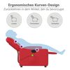 vidaXL Fauteuil de massage inclinable &eacute;lectrique rouge similicuir