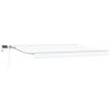 vidaXL Cadre de store manuel avec LEDs Blanc 5 x 3 m