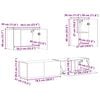 vidaXL Ensemble de meuble TV mural Montage mural 4 pcs Ch&ecirc;ne artisanal