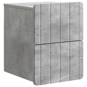 vidaXL Cabinet de chevet mural Gris b&eacute;ton 33 x 34,5 x 43 cm