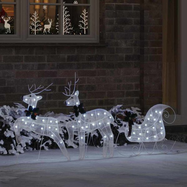 vidaXL Rennes LED 3 pcs Blanc Froid tissu