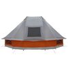 vidaXL Tente Tipi familiale Tipi Gris et orange 680 x 430 x 270 cm