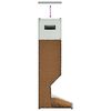 vidaXL Nourrisseur pour cerfs Argent 28 x 30 x 80 cm Acier galvanis&eacute;