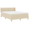 vidaXL Lit &agrave; ressorts avec matelas Cr&egrave;me 200 x 160 cm Polyester