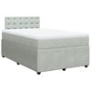 vidaXL Sommier &agrave; lattes de lit et matelas gris clair 120x190cm velours