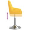 vidaXL Tabouret de bar Jaune moutarde Tissu