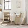 vidaXL Chaises de Salle &agrave; Manger avec Roues 2 pcs Gris clair