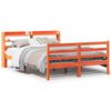 vidaXL Cadre de lit sans matelas cire marron 140x190cm bois pin massif