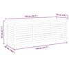 vidaXL Bo&icirc;te de rangement de jardin 150x50x55 cm Eucalyptus solide
