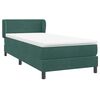 vidaXL Sommier &agrave; lattes de lit et matelas vert fonc&eacute; 80x220 cm velours