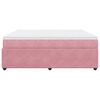 vidaXL Sommier &agrave; lattes de lit avec matelas Rose 200x200 cm Velours