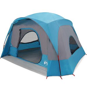 vidaXL Tente de cabine familiale 6 personnes bleu imperm&eacute;able