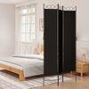 vidaXL Cloison de s&eacute;paration 3 panneaux Noir 120x220 cm Tissu