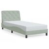 vidaXL Cadre de lit avec LED sans matelas gris clair 90x200 cm velours