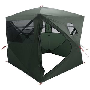 vidaXL Tente de Chasse avec toit Vert arm&eacute;e 143 x 143 x 165 cm