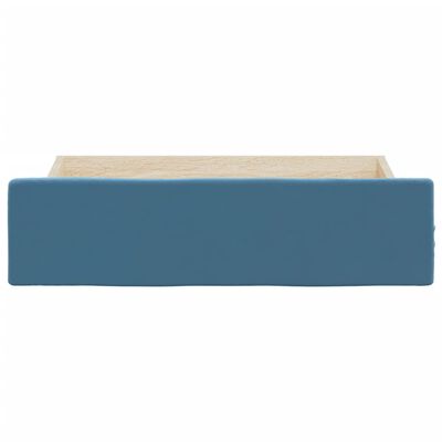 vidaXL Tiroirs de lit 2 pcs bleu bois d'ingénierie et tissu