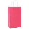 vidaXL Sacs en papier 250 pcs avec poign&eacute;es rose 21x11x36 cm