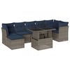 vidaXL Ensemble de canap&eacute; de jardin 8 pcs avec coussins gris r&eacute;sine tress&eacute;e