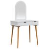 vidaXL Ensemble de Coiffeuse FAUSKE 2 pc Blanc 76 x 50 x 143 cm