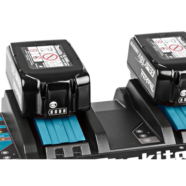 Makita Chargeur rapide DC18RD Noir et bleu