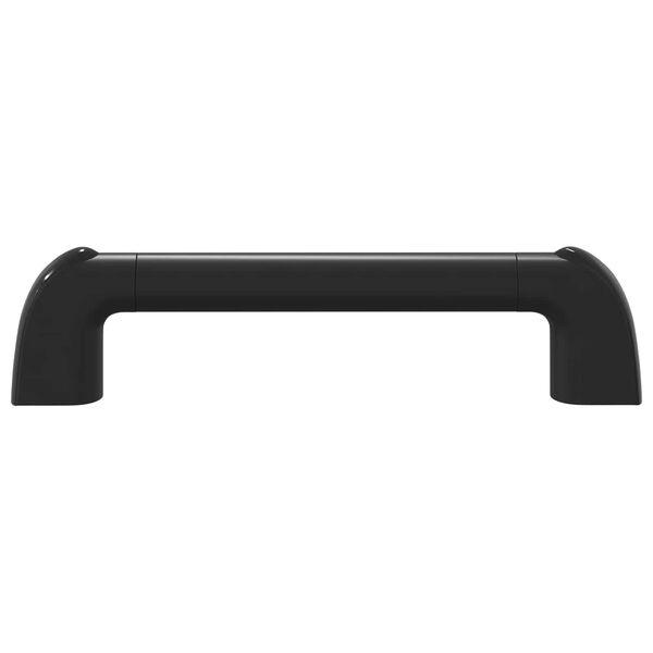 vidaXL Poign&eacute;e Uni 69 pcs Noir 380 x 34 x 85 mm Aluminium et PP