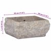 vidaXL Lavabo Gris 30x30x13 cm Marbre