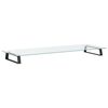 vidaXL Support de moniteur noir 100x35x8 cm verre tremp&eacute; et m&eacute;tal