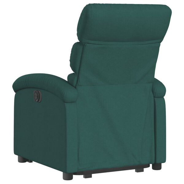 vidaXL Fauteuil inclinable vert fonc&eacute; tissu