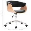 vidaXL Chaise pivotante de bureau Noir Bois courb&eacute; et similicuir